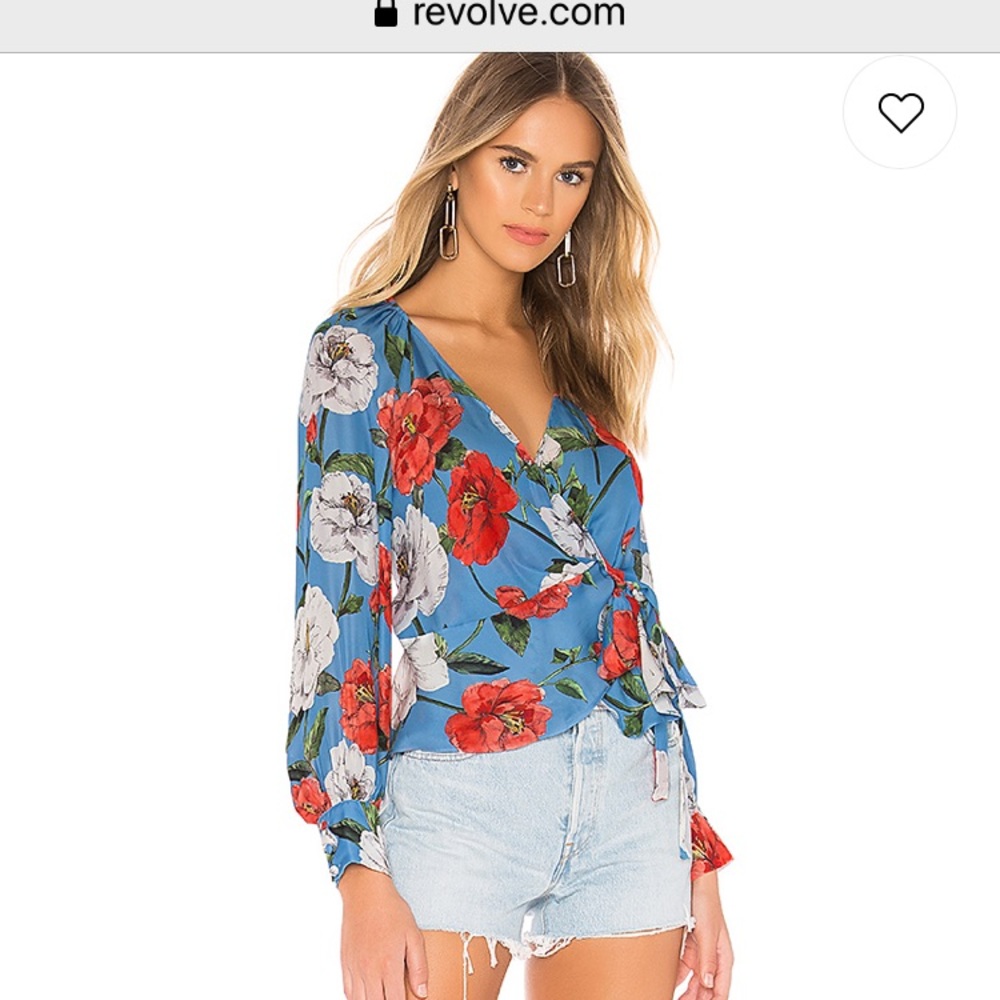 NWT Parker “Sheridan” floral wrap blouse
